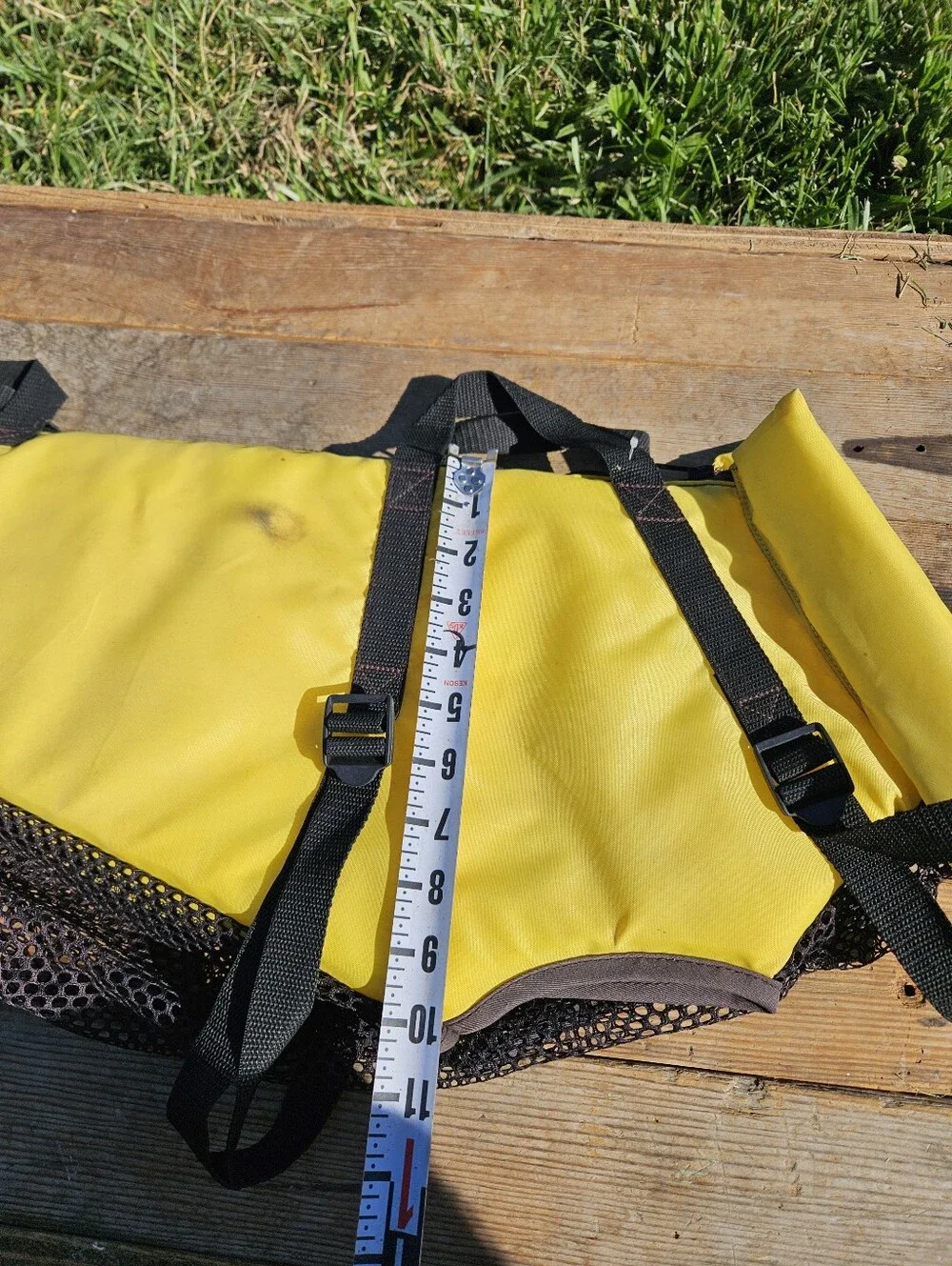 Fido Float large  Yellow Dog Life Jacket with Black Mesh Panels #doglifejacket #